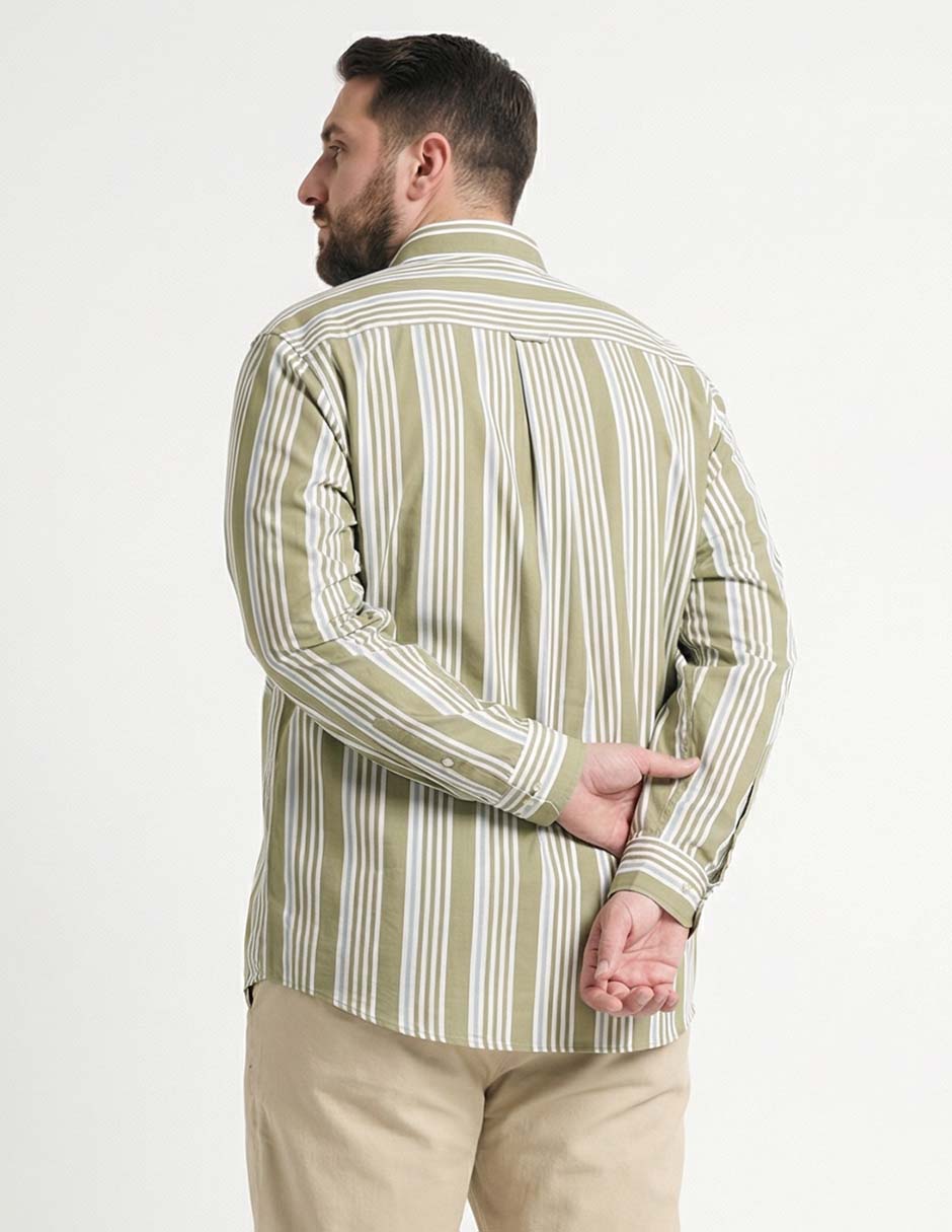 Camisa casual de algodón manga larga para hombre 5