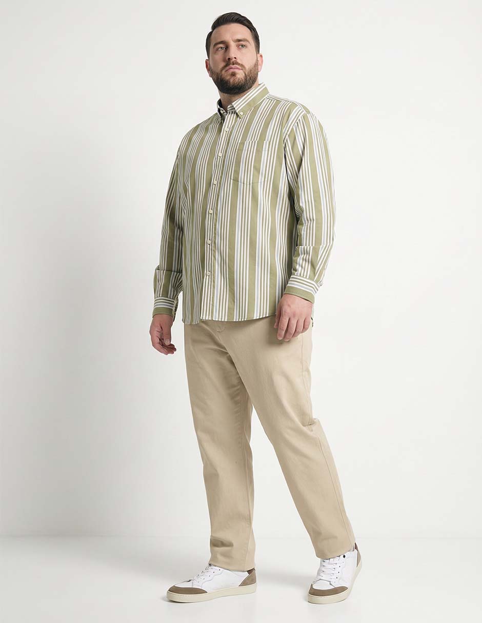 Camisa casual de algodón manga larga para hombre 4