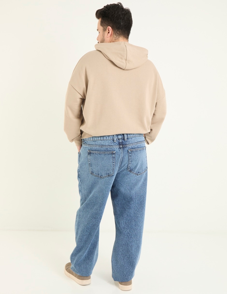Jeans straight deslavado para hombre