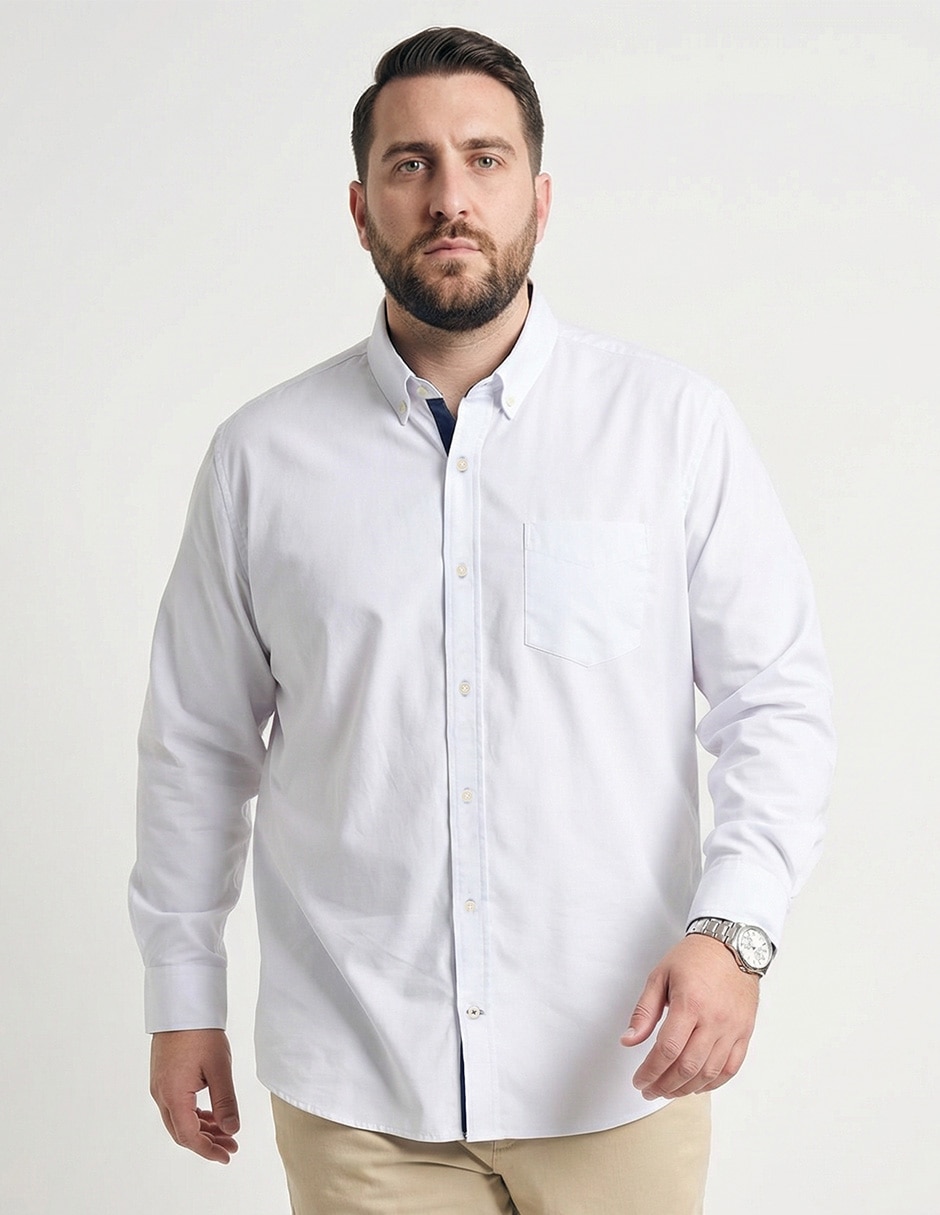 Camisa formal de algodón manga larga para hombre Camisa formal de algodón manga larga para hombre