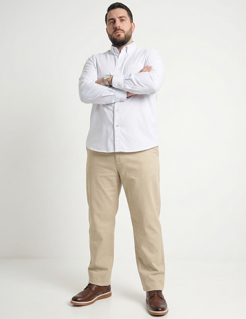 Camisa formal de algodón manga larga para hombre 4