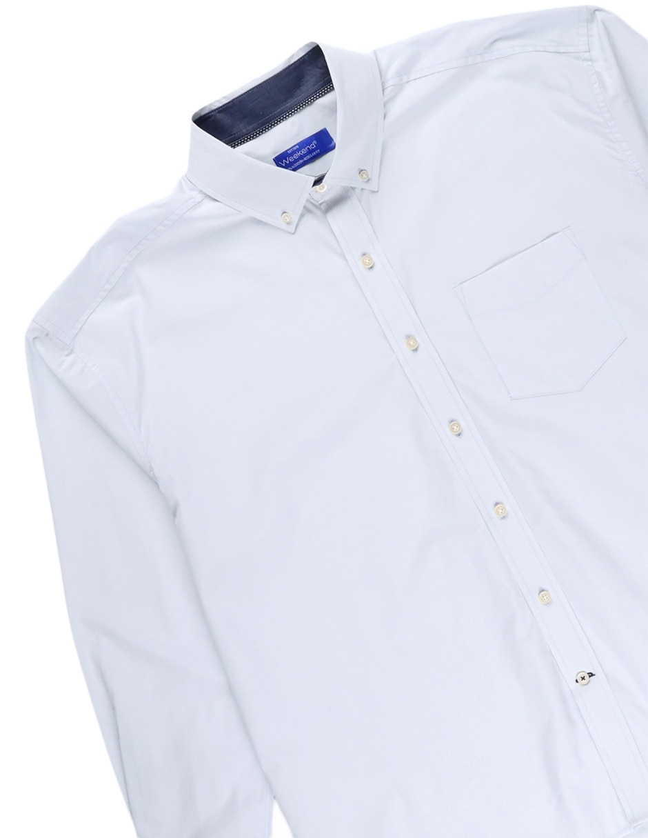 Camisa formal de algodón manga larga para hombre 2