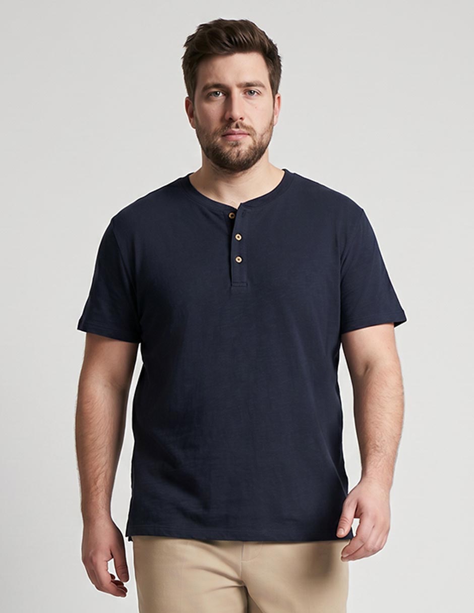 Playera cuello henley para hombre Playera cuello henley para hombre