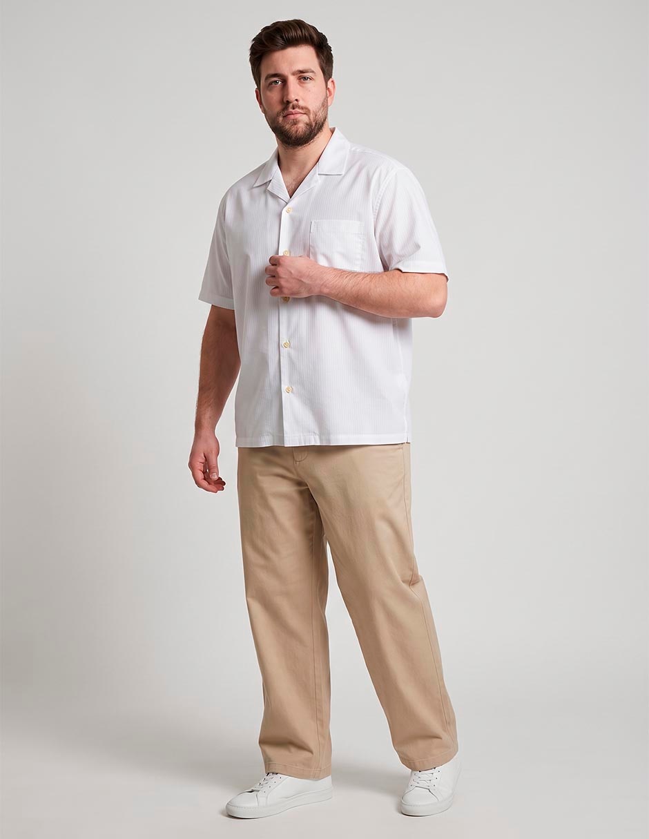 Imagen de producto Camisa casual de algodón manga corta para hombre