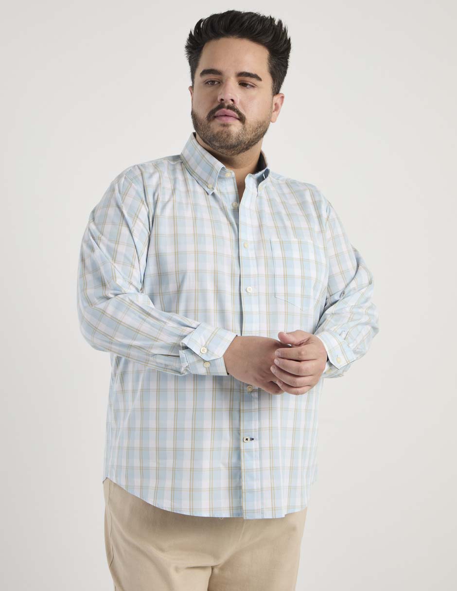 Camisa casual Weekend Plus manga larga para hombre