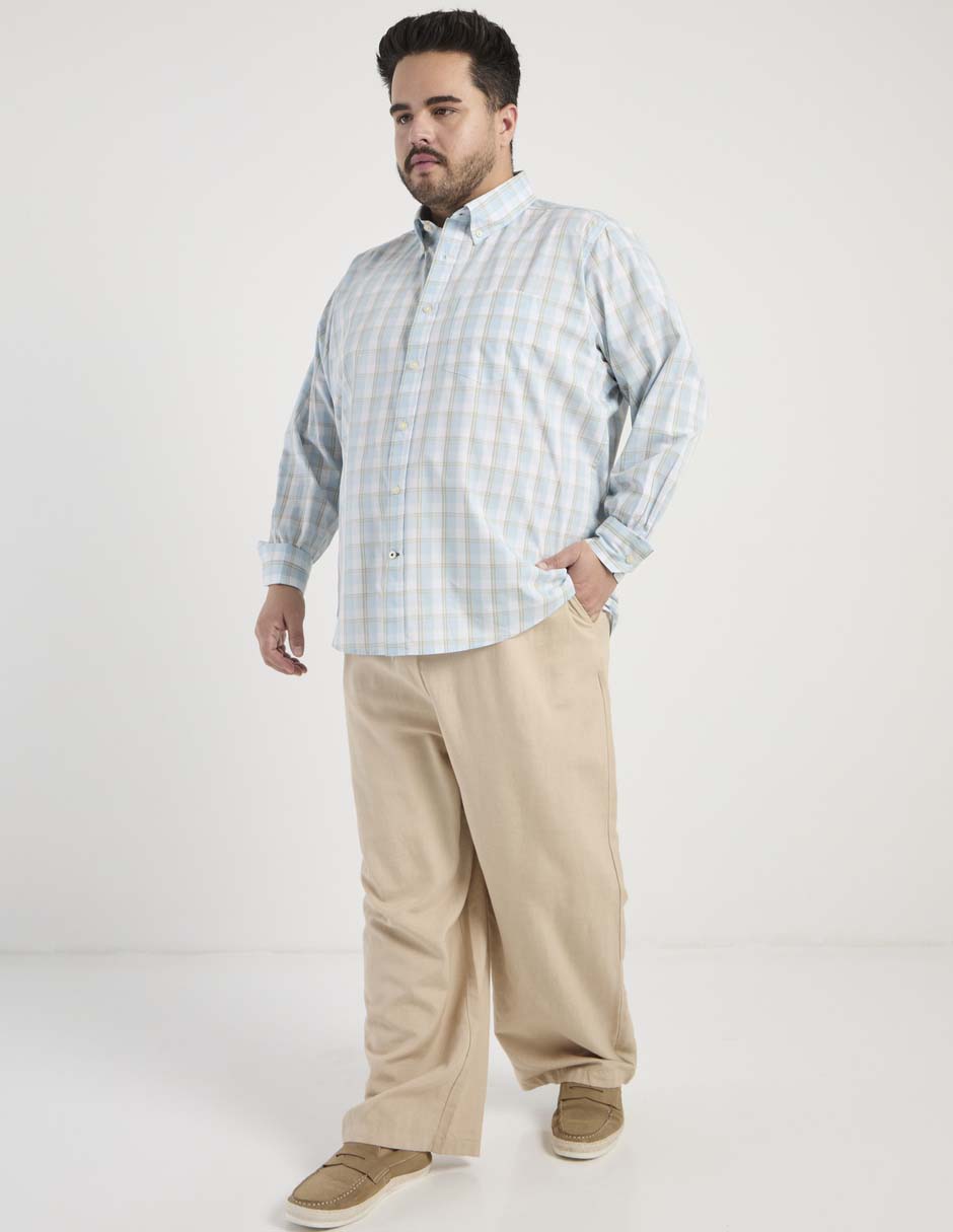 Camisa casual Weekend Plus manga larga para hombre