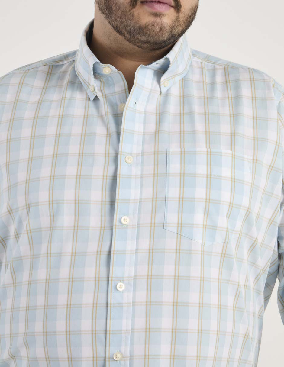 Camisa casual Weekend Plus manga larga para hombre