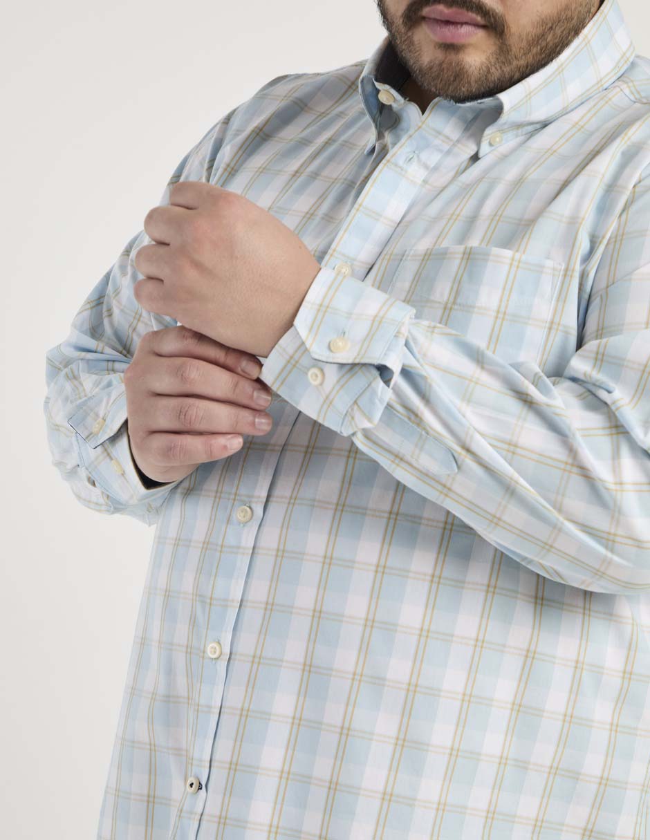 Camisa casual Weekend Plus manga larga para hombre