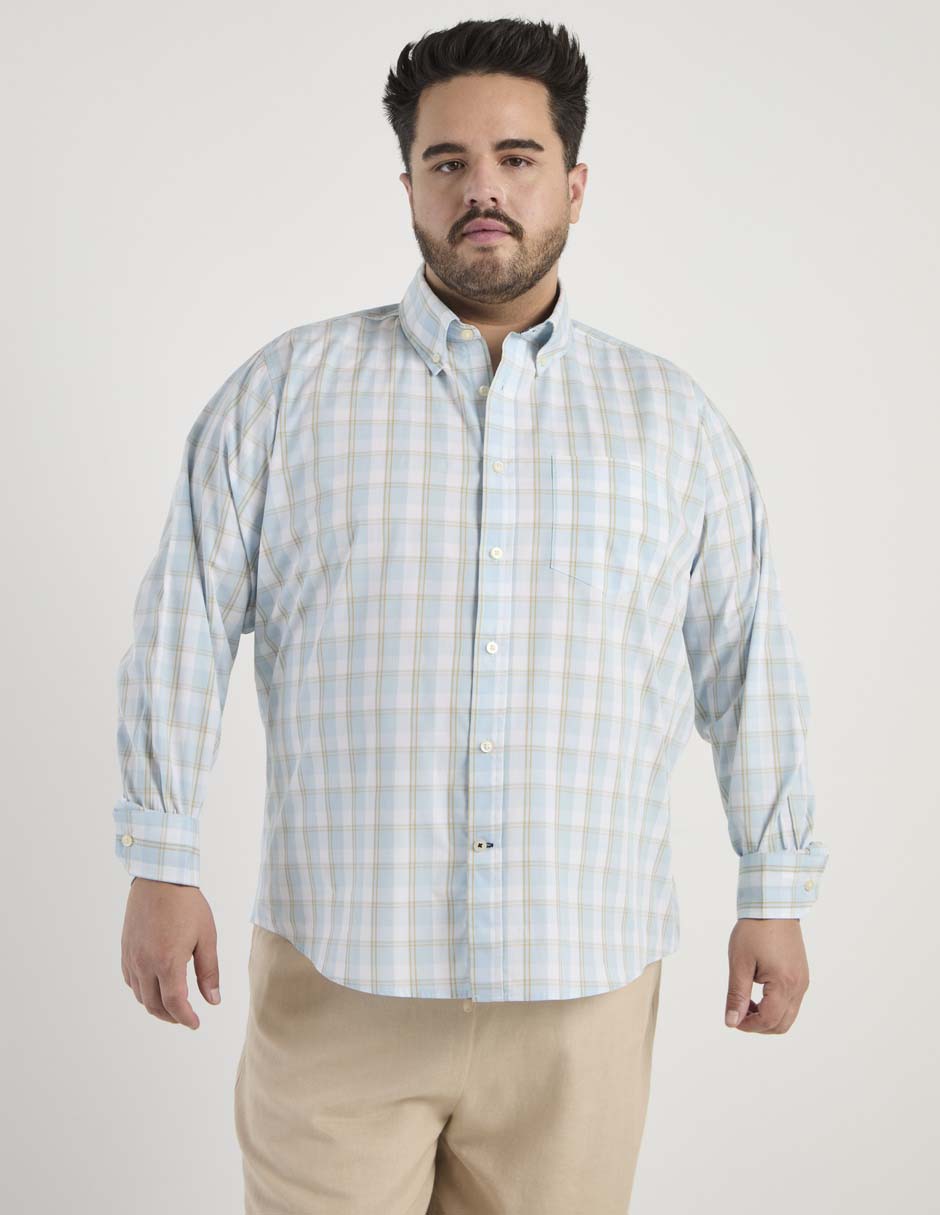 Camisa casual Weekend Plus manga larga para hombre