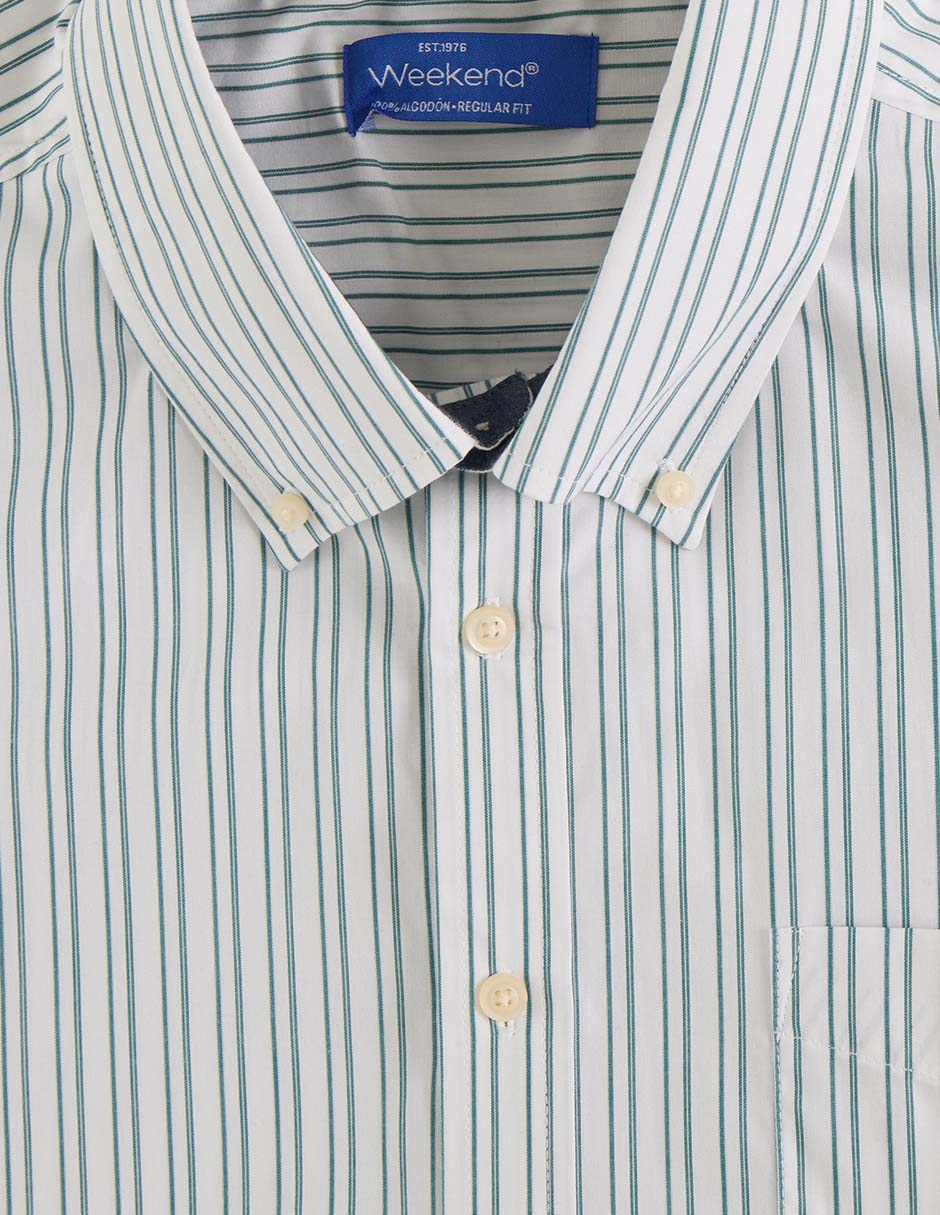Camisa casual Puroego de algodón manga larga para hombre 2