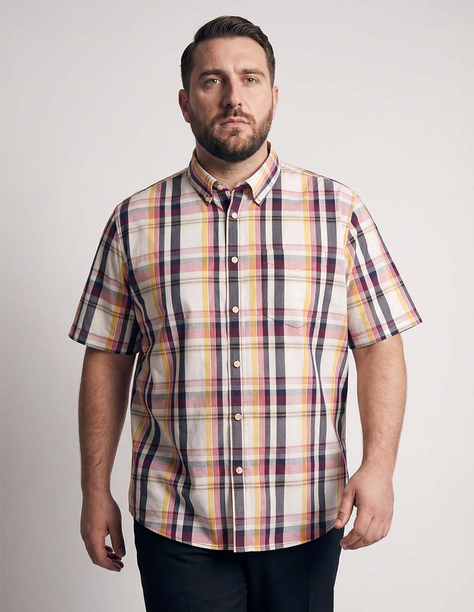 Camisa casual Weekend Plus manga corta para hombre