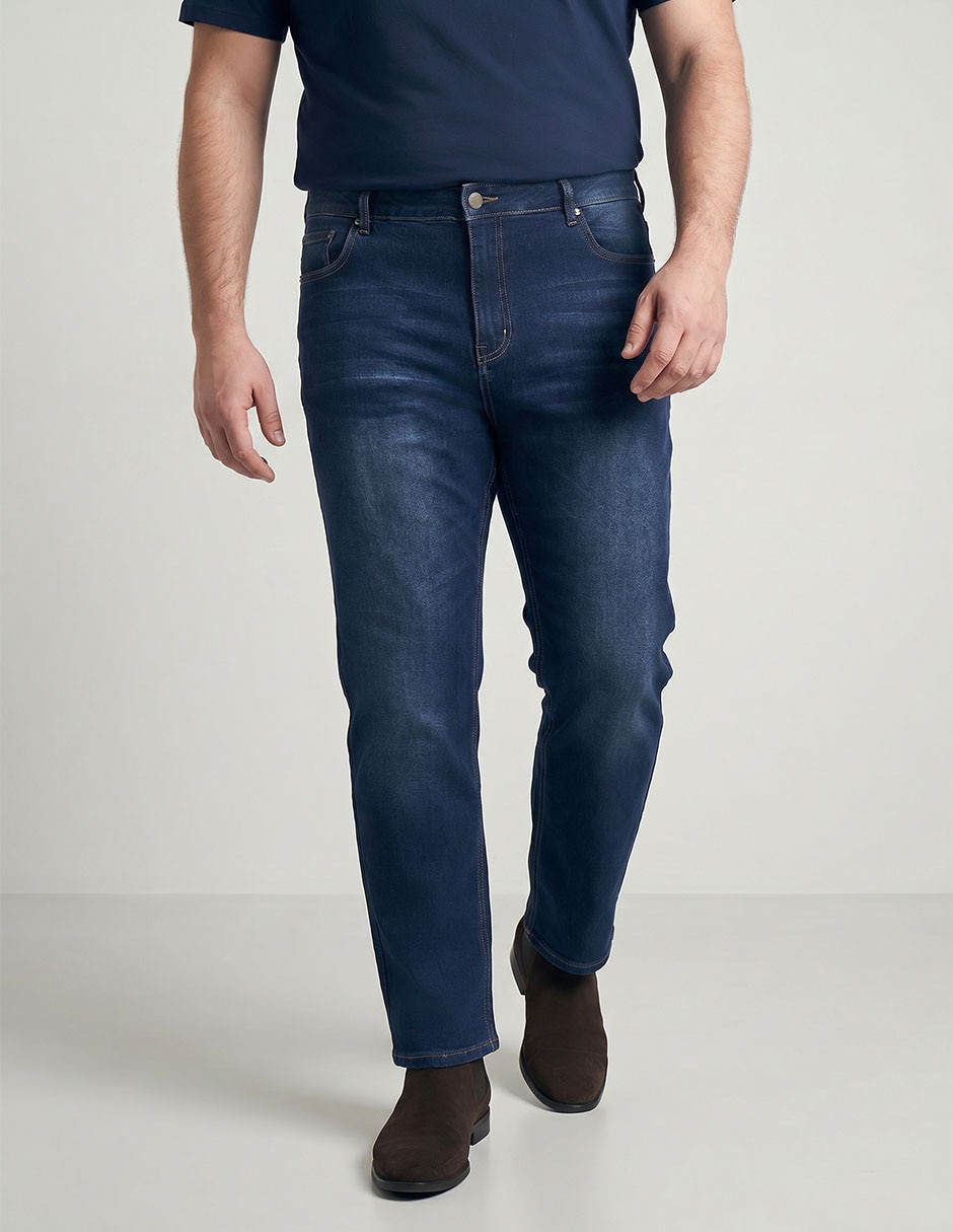 Jeans regular lavado stone wash para hombre