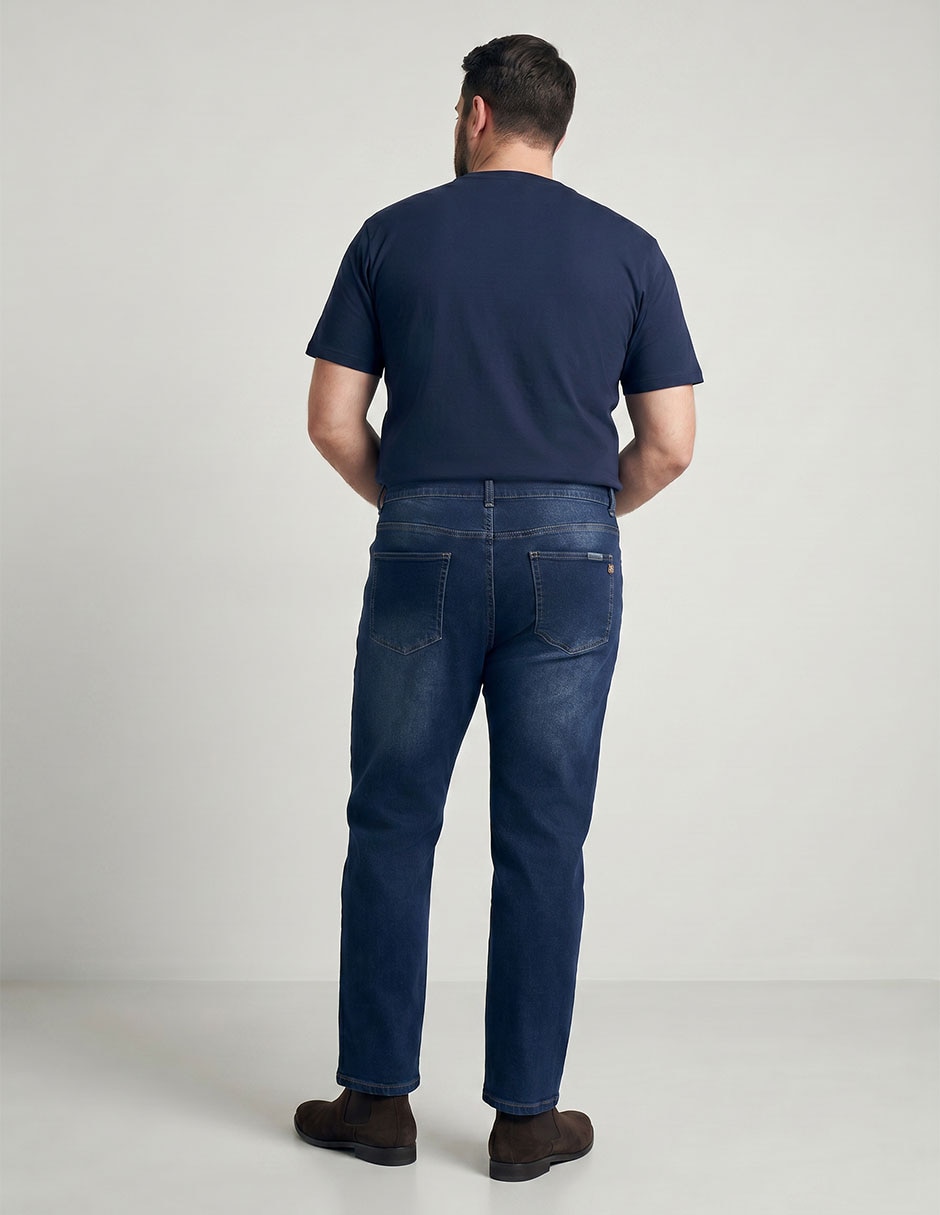 Jeans regular lavado stone wash para hombre 3