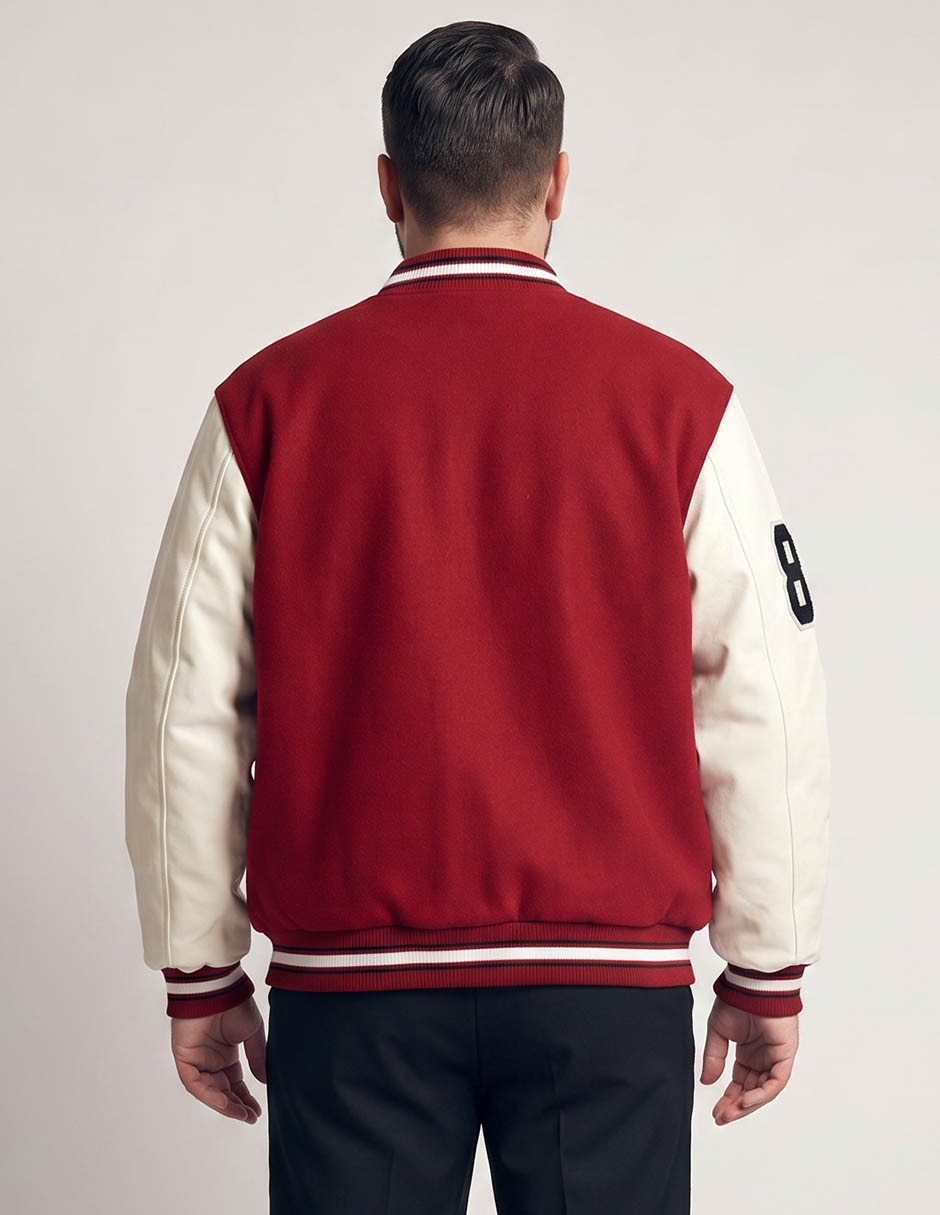Chamarra beisbolera con bolsillos para hombre