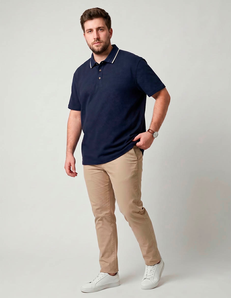 Playera cuello solapa para hombre 3