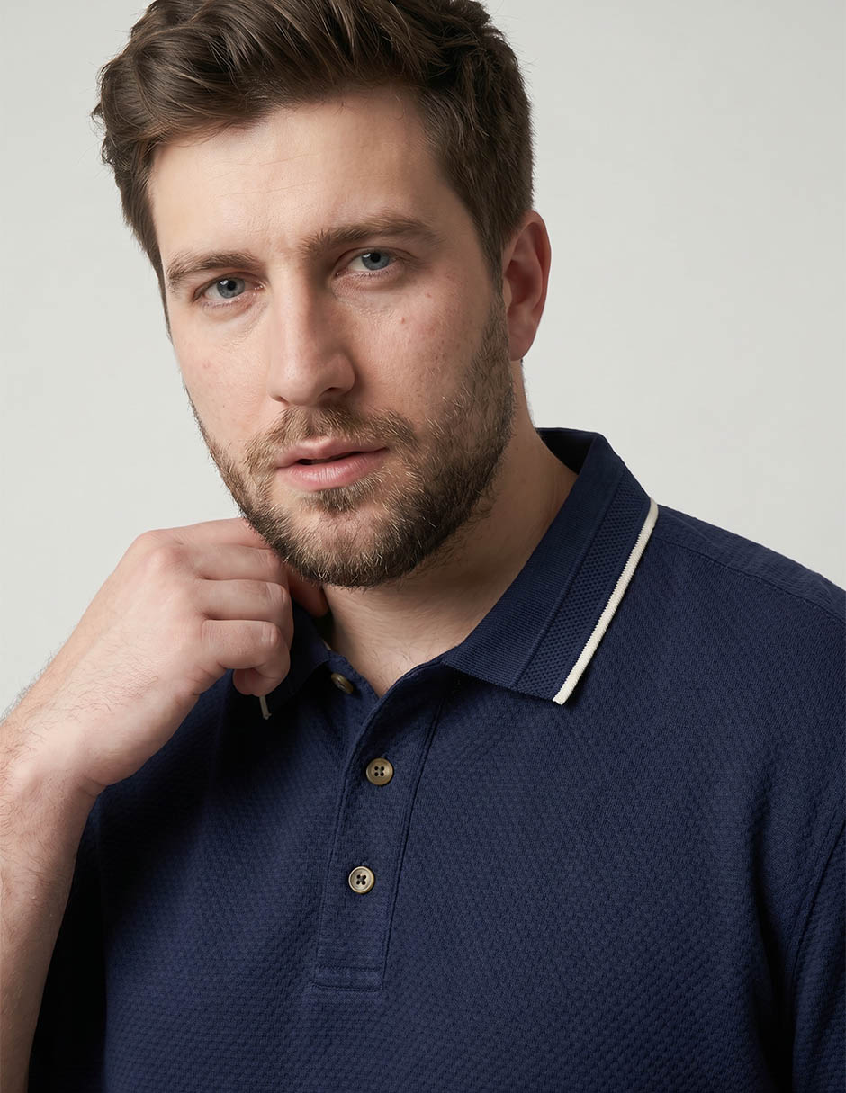 Playera cuello solapa para hombre 4