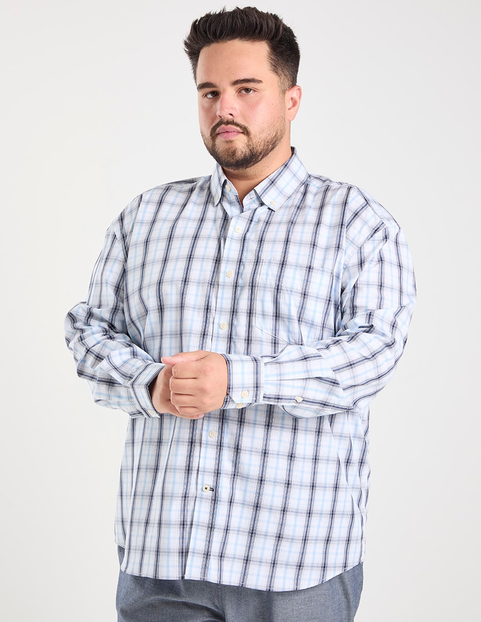 Camisa casual manga larga para hombre