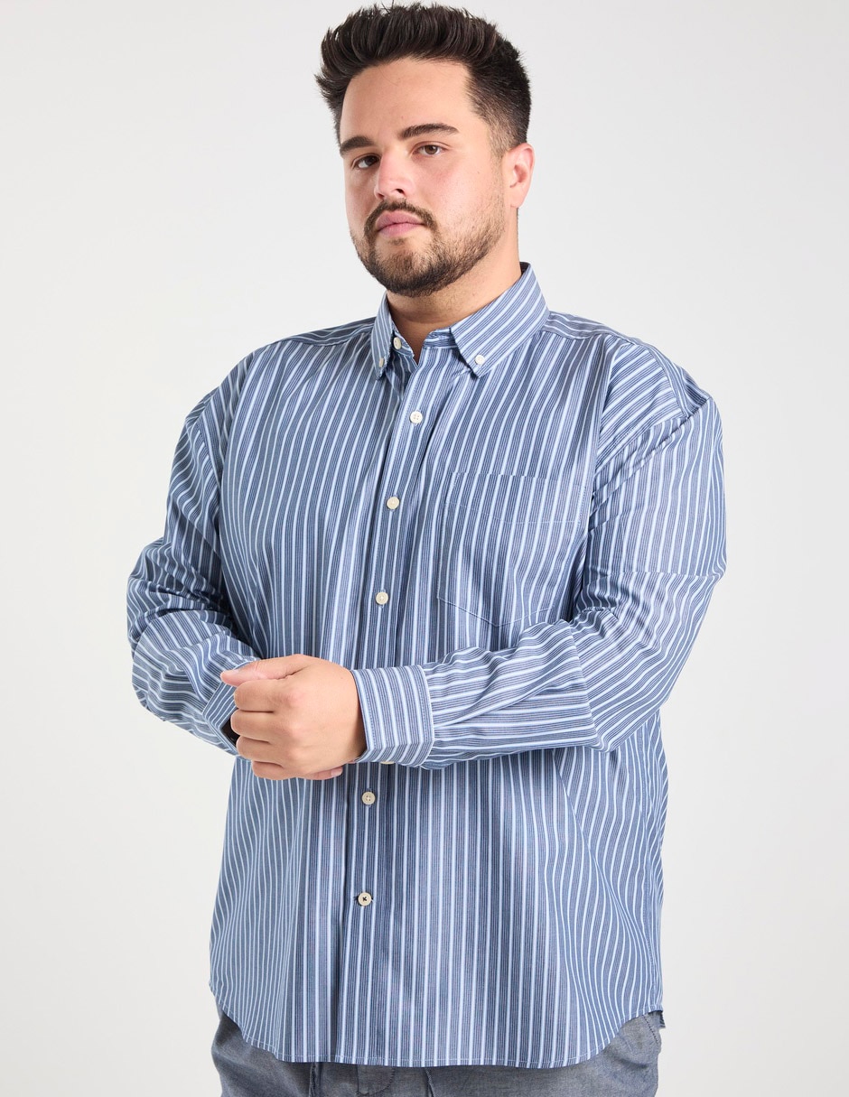 Camisa casual manga larga para hombre