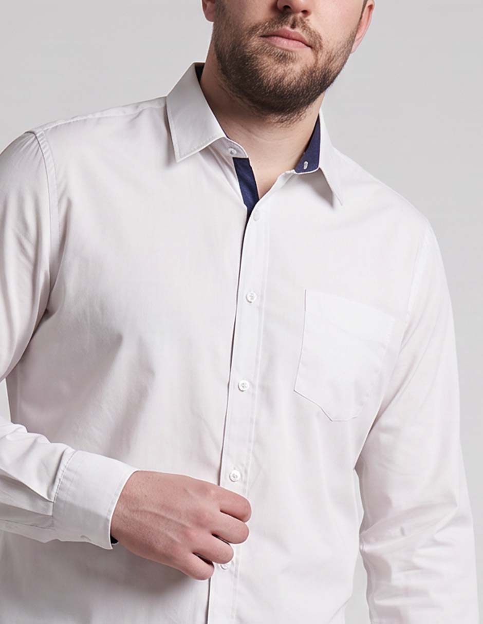 Camisa casual de algodón manga larga para hombre 3