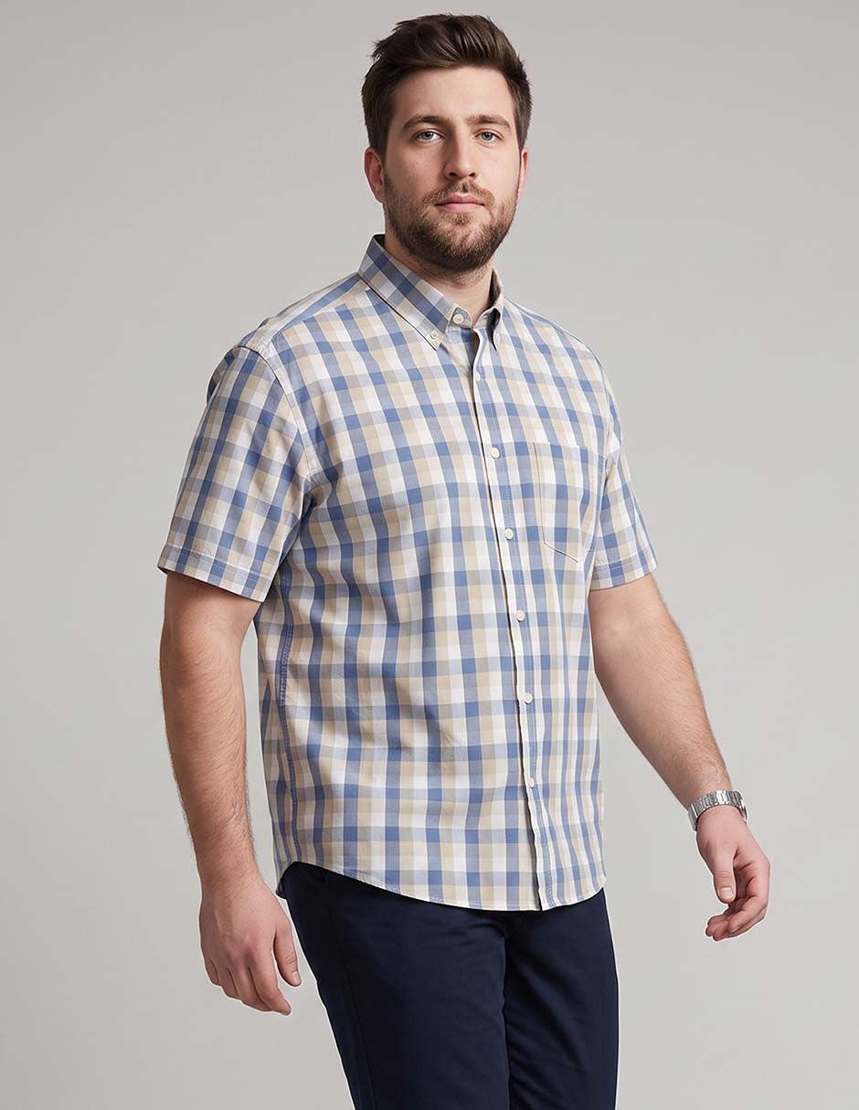 Camisa Casual de algodón manga corta para hombre Camisa Casual de algodón manga corta para hombre