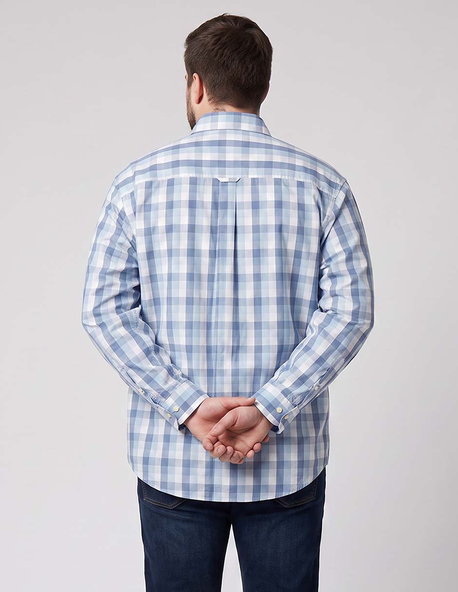 Camisa casual de algodón manga larga para hombre 3