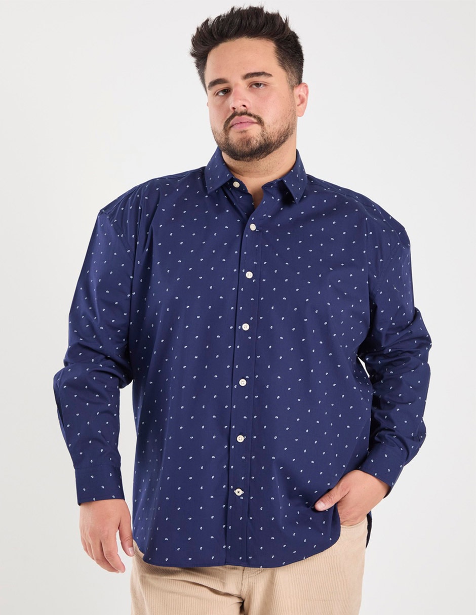 Camisa casual manga al codo para hombre