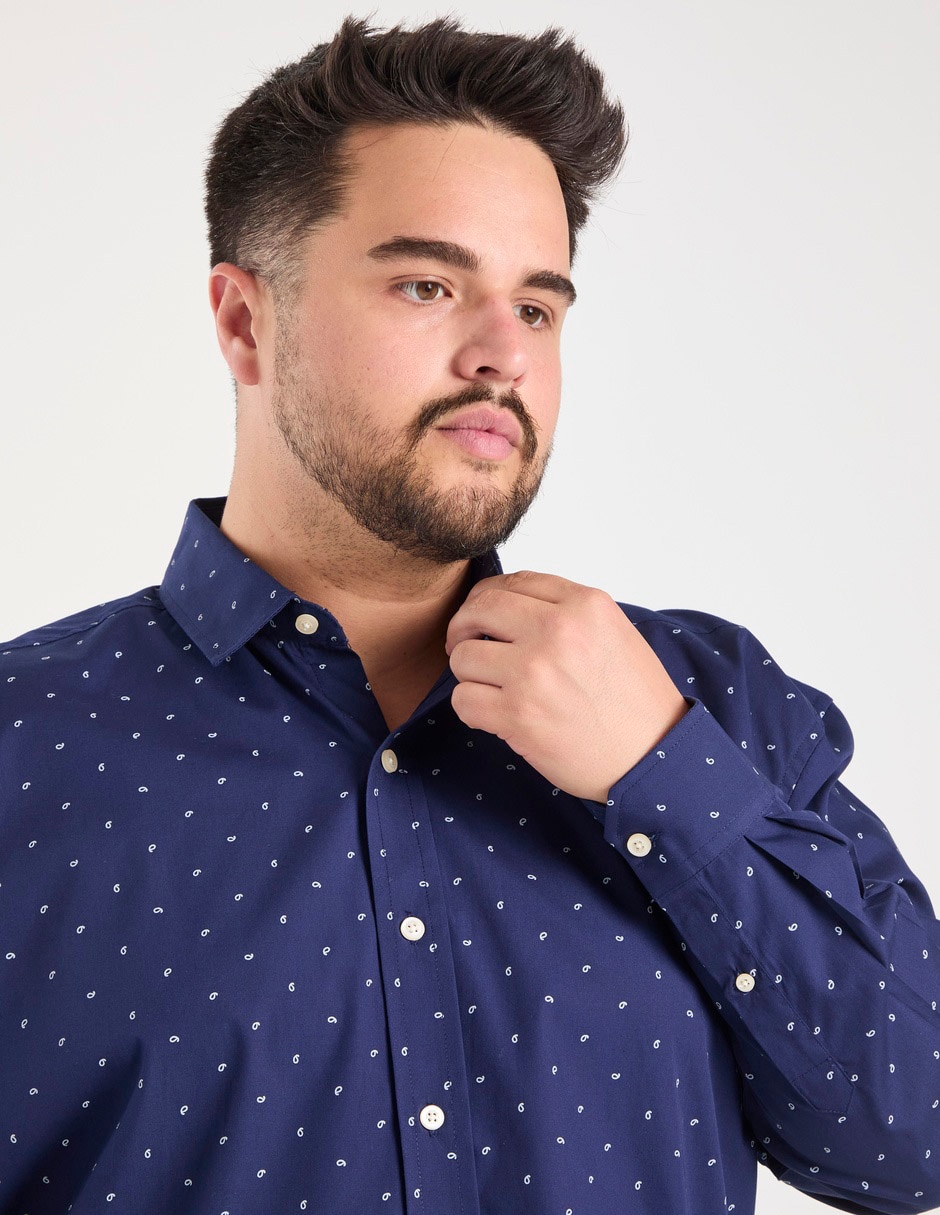 Camisa casual manga al codo para hombre
