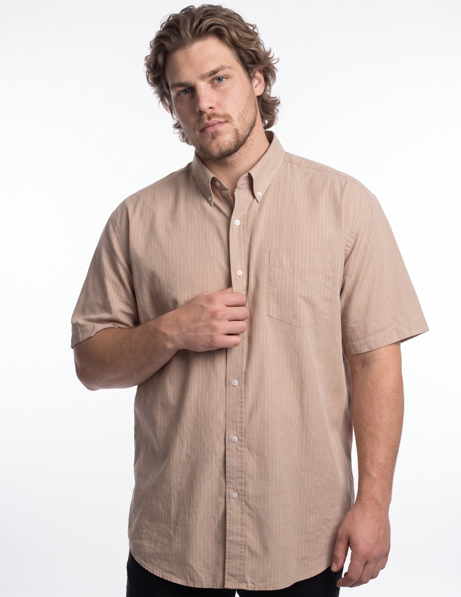 Camisa casual de algodón manga corta para hombre Camisa casual de algodón manga corta para hombre
