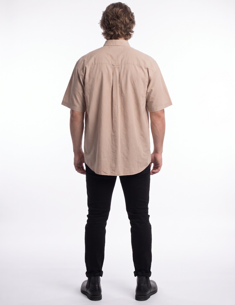Camisa casual de algodón manga corta para hombre 2