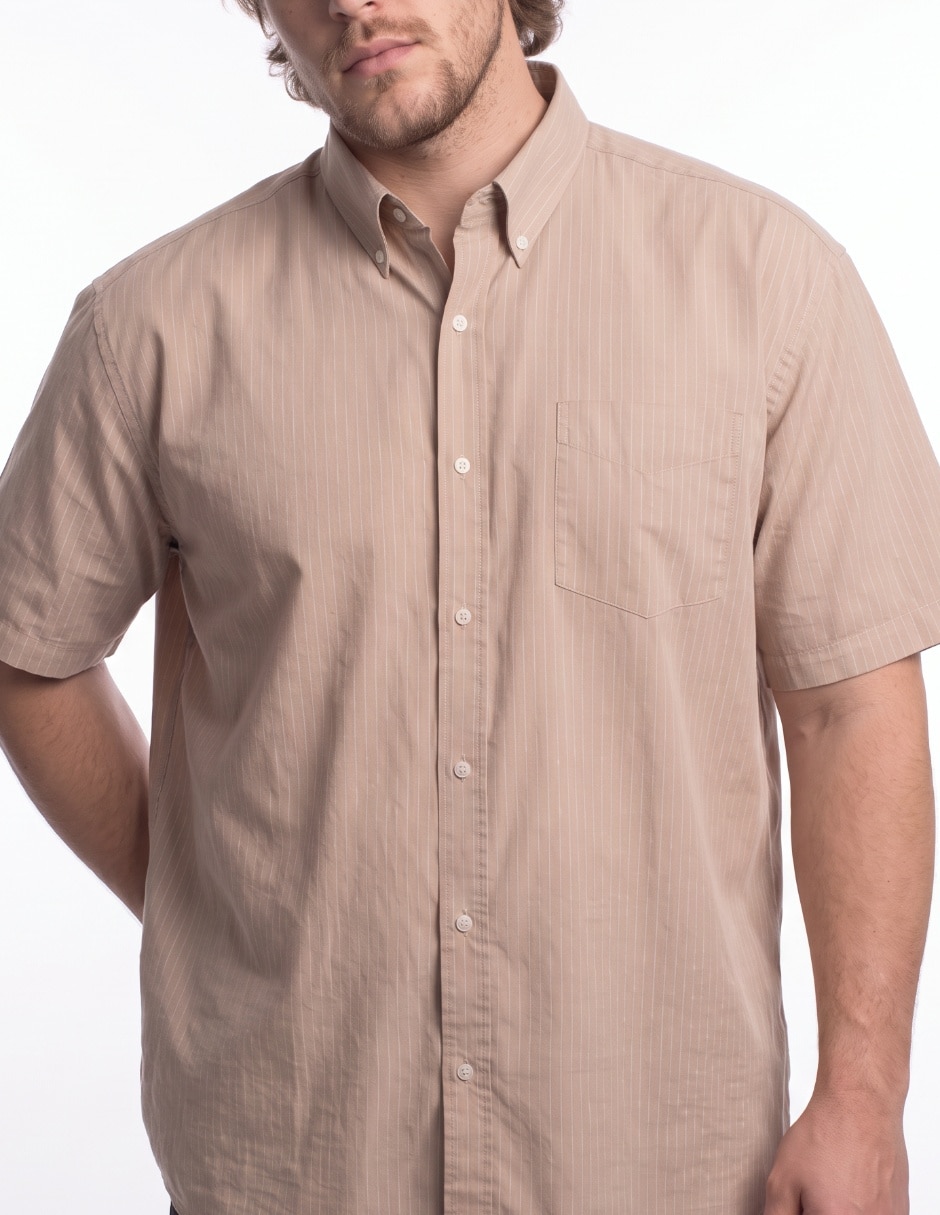 Camisa casual de algodón manga corta para hombre 4