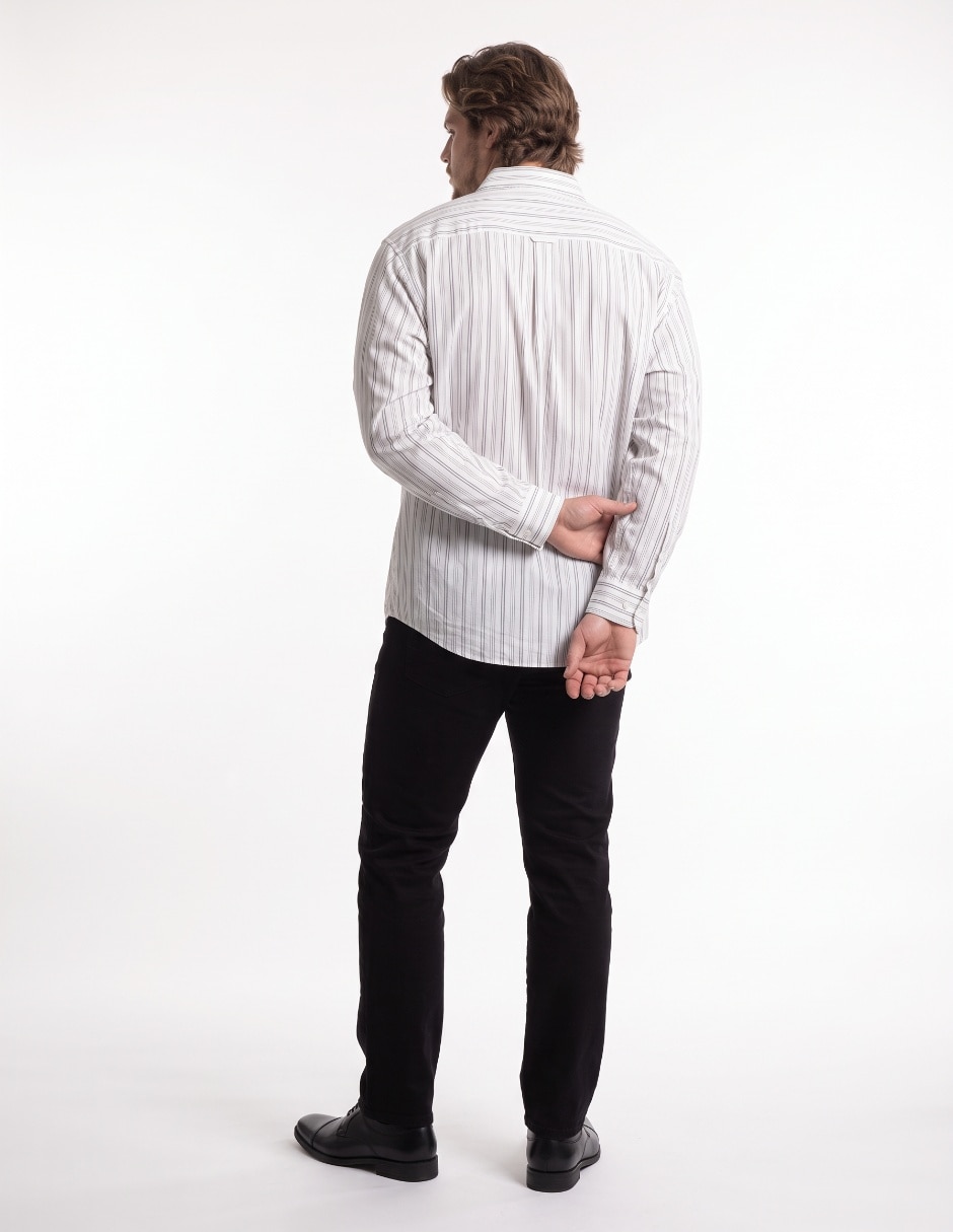 Camisa casual manga larga para hombre 2