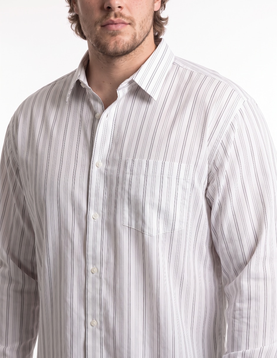 Camisa casual manga larga para hombre 4