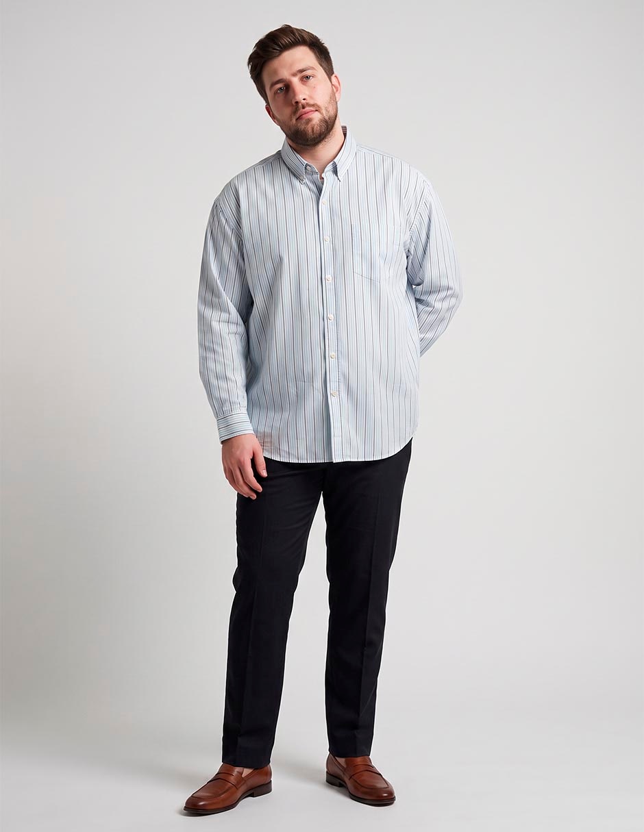 Camisa casual de algodón manga larga para hombre Camisa casual de algodón manga larga para hombre