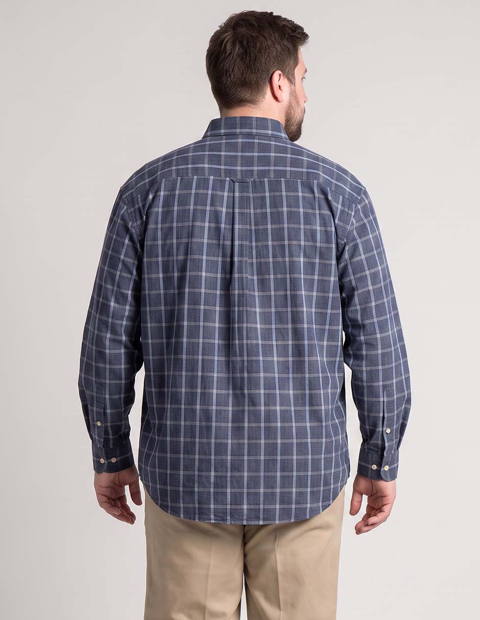 Camisa casual de algodón manga larga para hombre