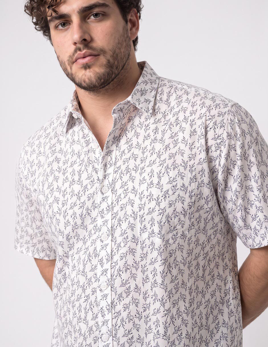 Camisa casual manga corta para hombre 4