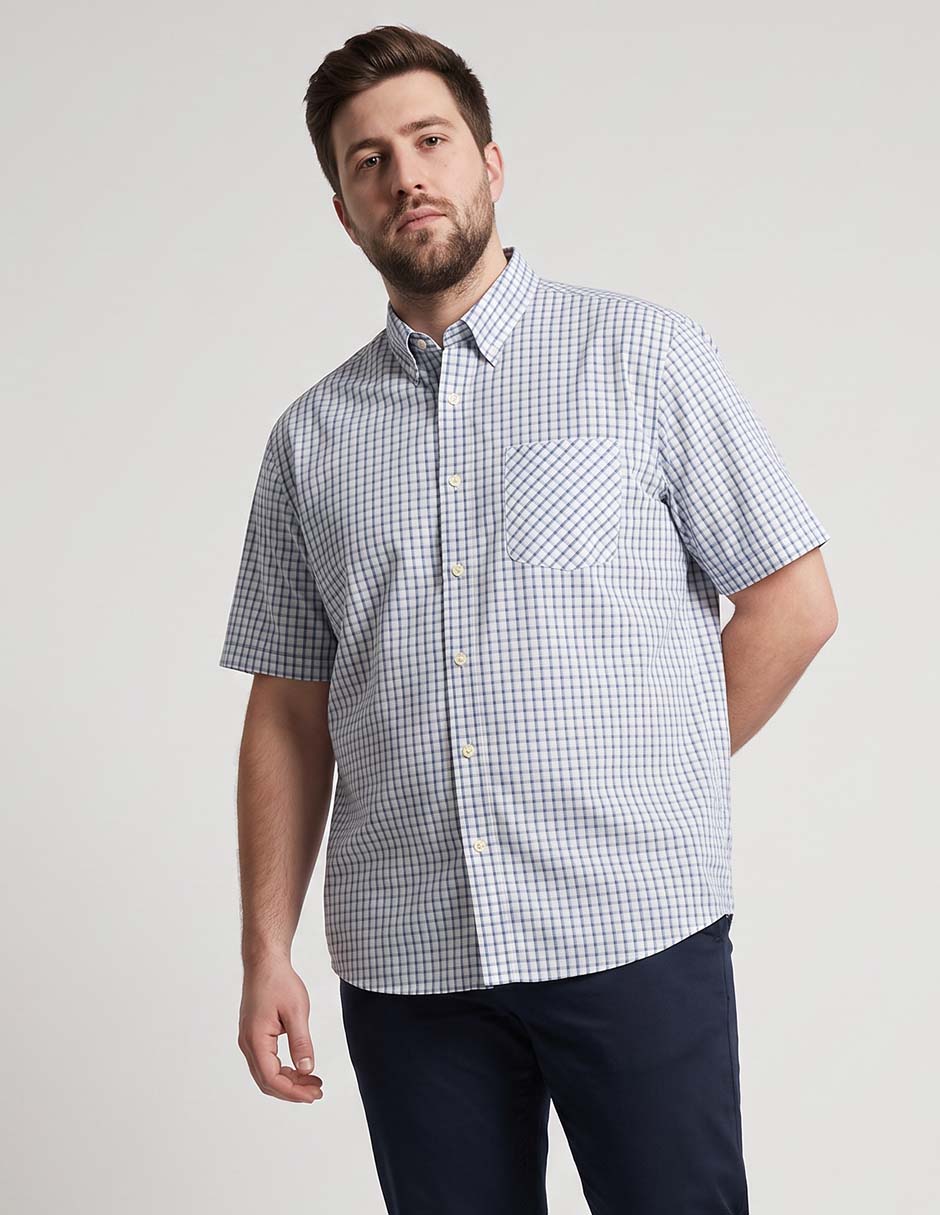 Camisa casual manga corta para hombre