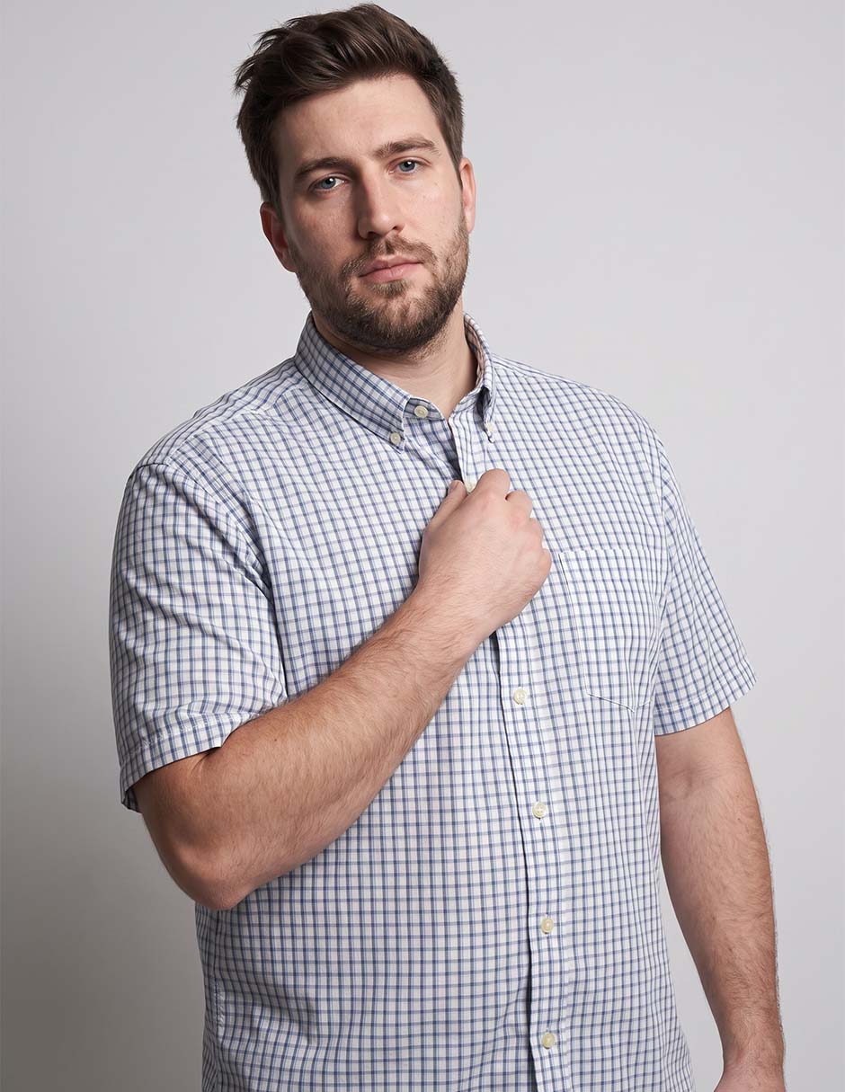 Camisa casual manga corta para hombre