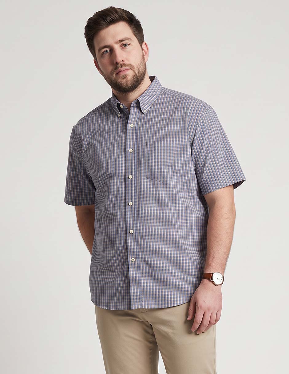Camisa casual manga corta para hombre