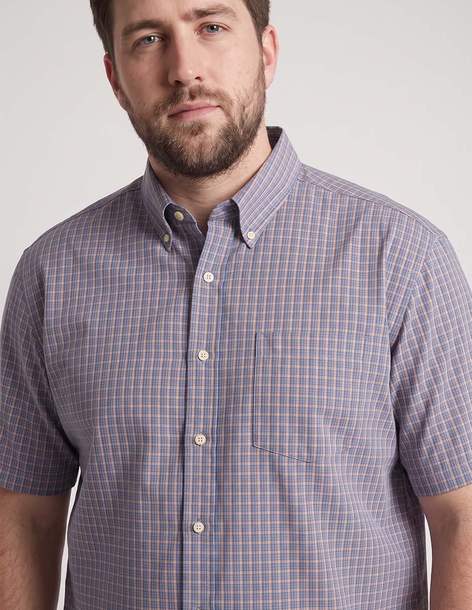 Camisa casual manga corta para hombre