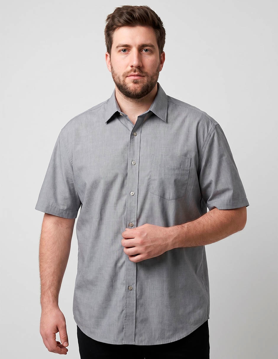 Camisa casual de algodón manga corta para hombre Camisa casual de algodón manga corta para hombre